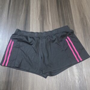 C9‎ Champion Black Mesh Running Athletic Shorts Pink Stripe Women Size L